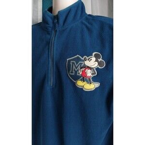 Disney Store Mickey Mouse 1/4 Zip Fleece Pullover Unisex Size Large